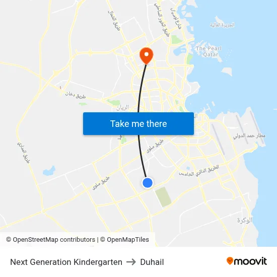 Next Generation Kindergarten to Duhail map
