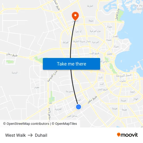 West Walk to Duhail map