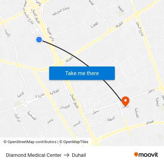 Diamond Medical Center to Duhail map