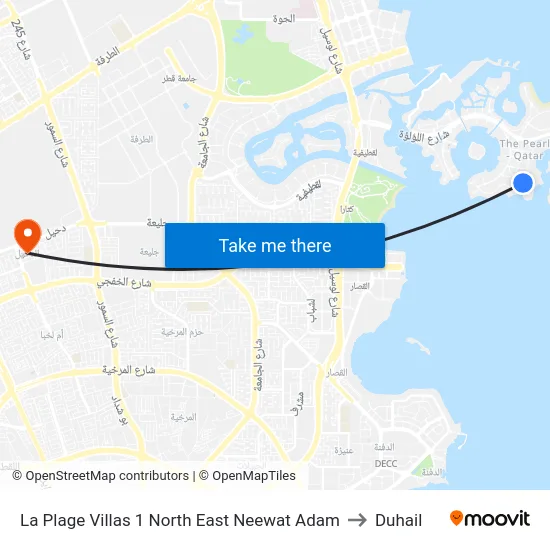 La Plage Villas 1 North East Neewat Adam to Duhail map