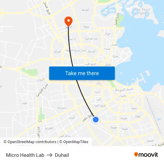Micro Health Lab to Duhail map