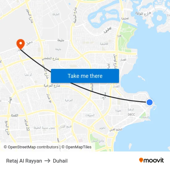 Retaj Al Rayyan to Duhail map