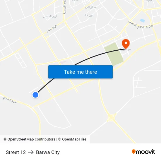 Street 12 to Barwa City map