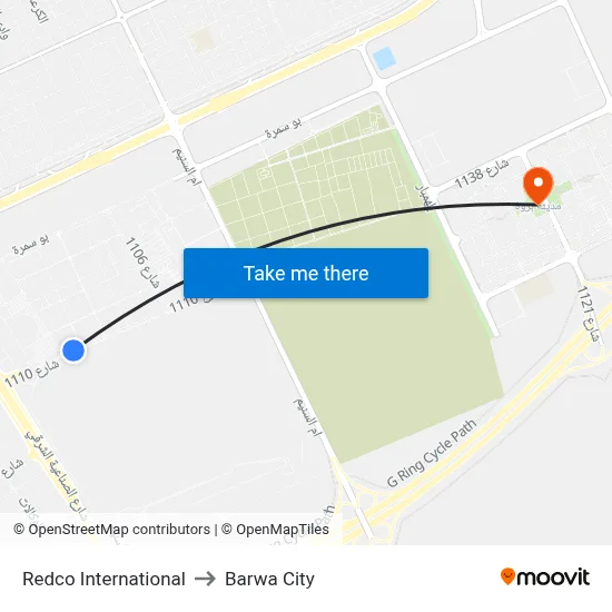 Redco International to Barwa City map