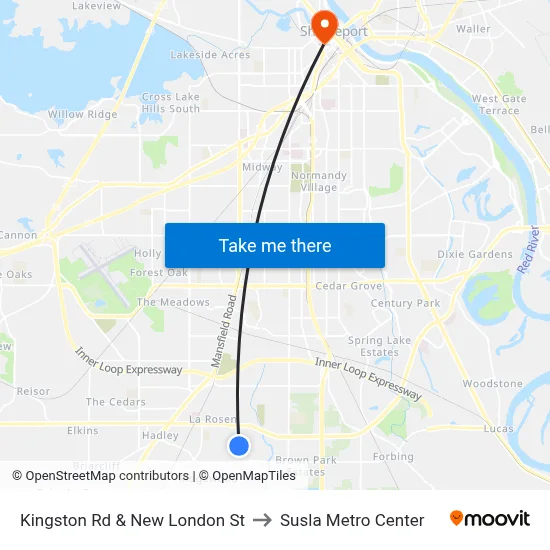 Kingston Rd & New London St to Susla Metro Center map