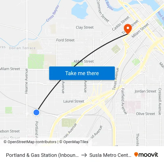 Portland & Gas Station (Inbound) to Susla Metro Center map