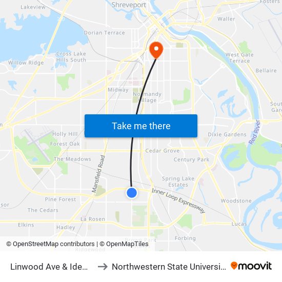 Linwood Ave & Idema to Northwestern State University map