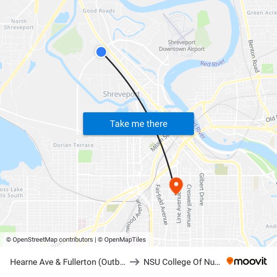 Hearne Ave & Fullerton (Outbound) to NSU College Of Nursing map