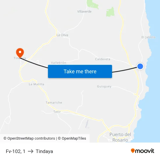 Fv-102, 1 to Tindaya map