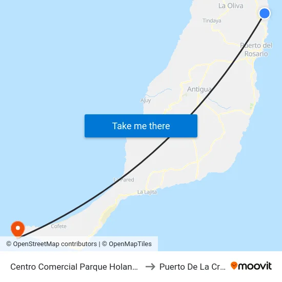 Centro Comercial Parque Holandés to Puerto De La Cruz map