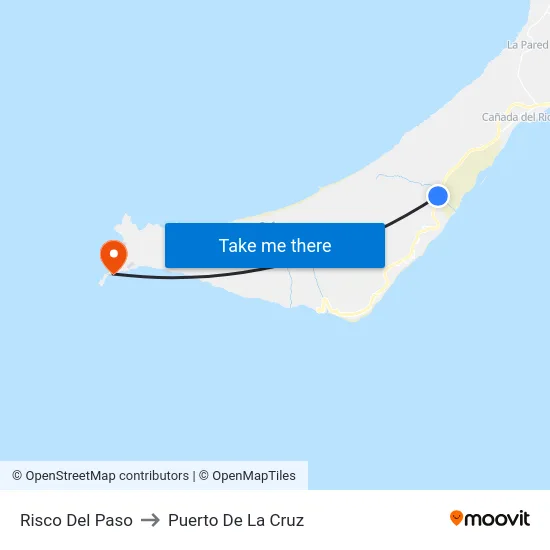 Risco Del Paso to Puerto De La Cruz map
