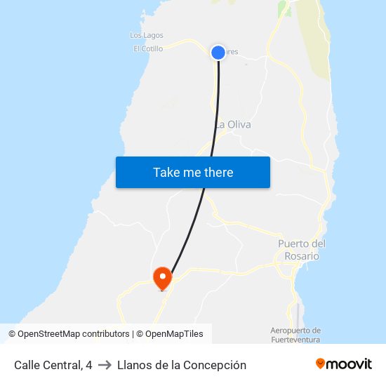 Calle Central, 4 to Llanos de la Concepción map