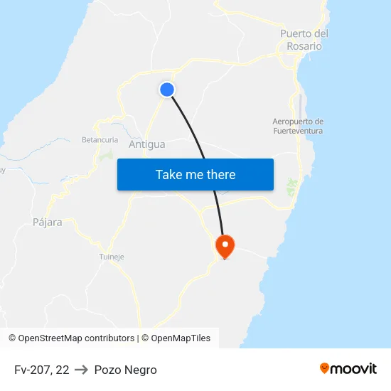Fv-207, 22 to Pozo Negro map