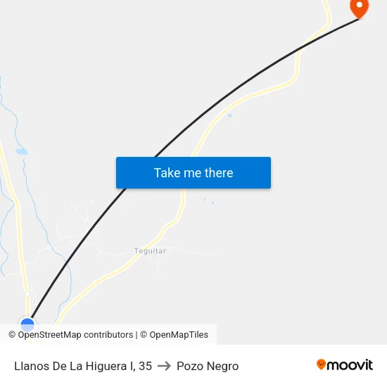 Llanos De La Higuera I, 35 to Pozo Negro map