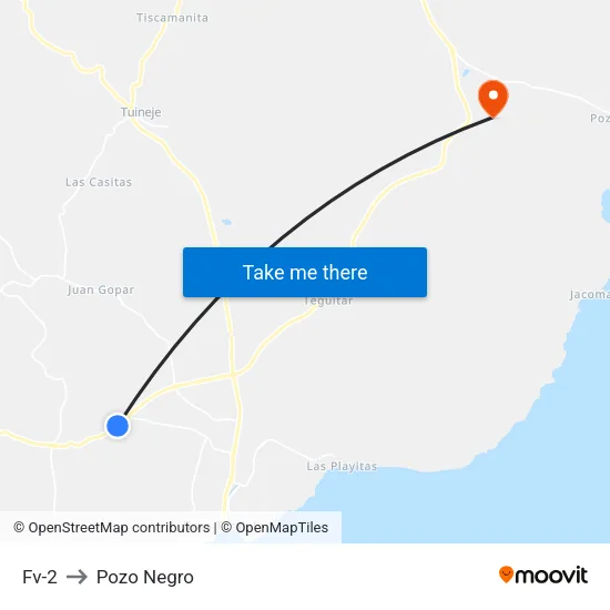 Fv-2 to Pozo Negro map