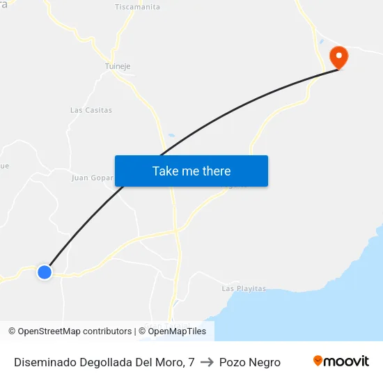 Diseminado Degollada Del Moro, 7 to Pozo Negro map