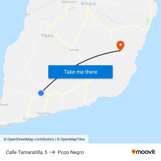 Calle Tamaratilla, 5 to Pozo Negro map