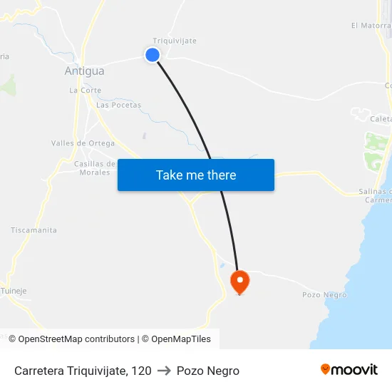 Carretera Triquivijate, 120 to Pozo Negro map