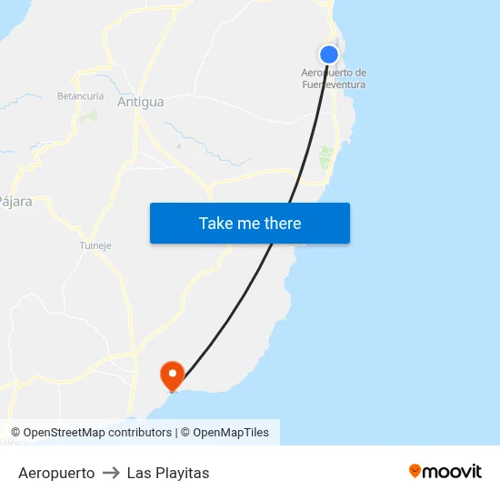 Aeropuerto to Las Playitas map