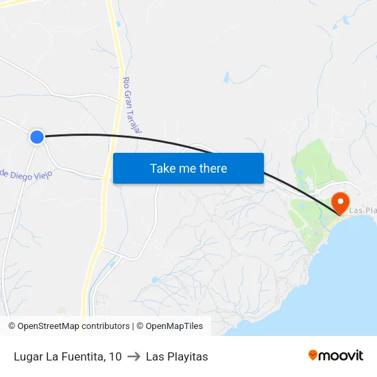 Lugar La Fuentita, 10 to Las Playitas map