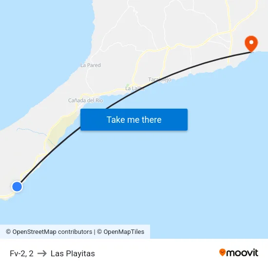 Fv-2, 2 to Las Playitas map