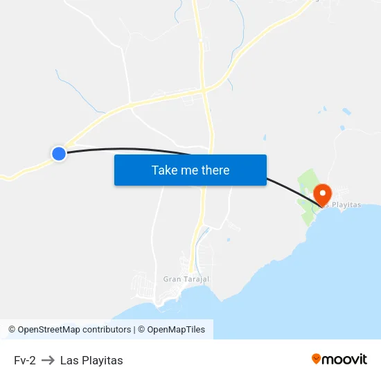 Fv-2 to Las Playitas map