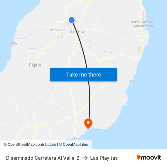 Diseminado Carretera Al Valle, 2 to Las Playitas map