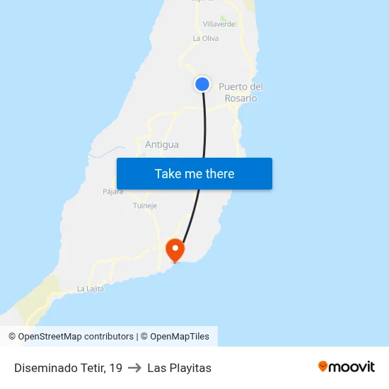 Diseminado Tetir, 19 to Las Playitas map
