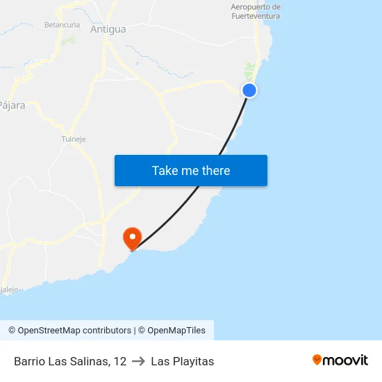 Barrio Las Salinas, 12 to Las Playitas map