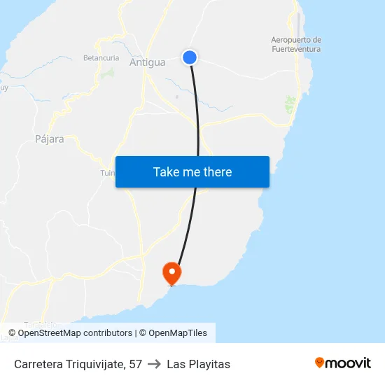 Carretera Triquivijate, 57 to Las Playitas map