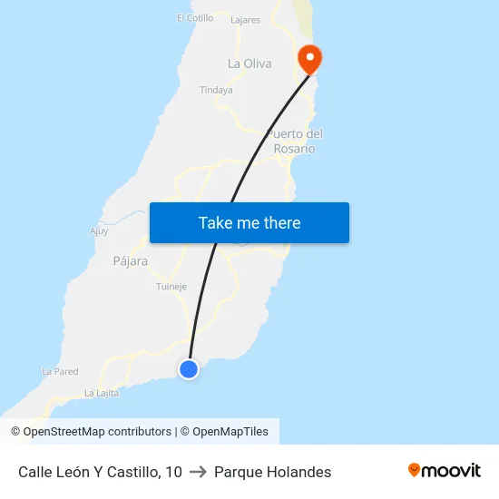 Calle León Y Castillo, 10 to Parque Holandes map
