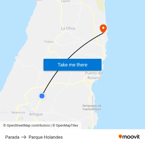 Parada to Parque Holandes map