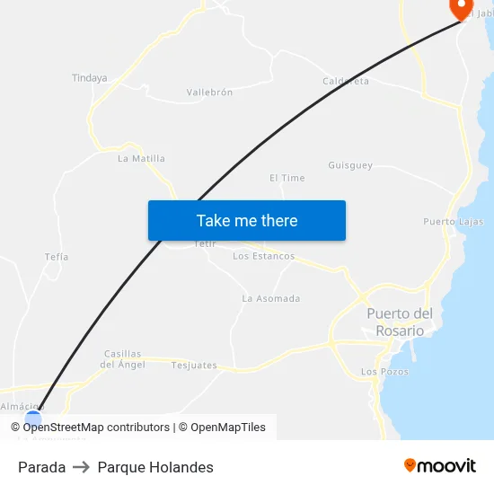 Parada to Parque Holandes map