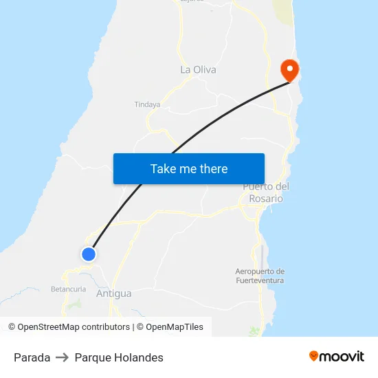 Parada to Parque Holandes map