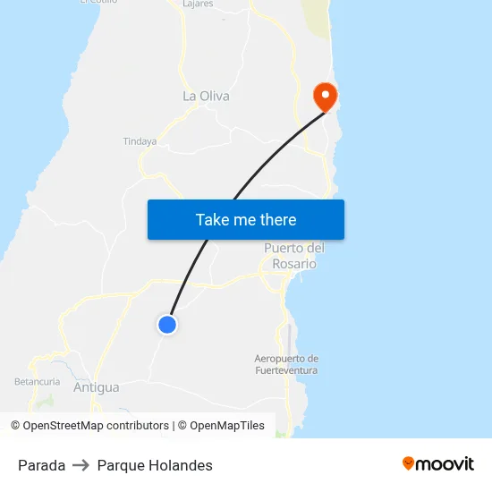 Parada to Parque Holandes map