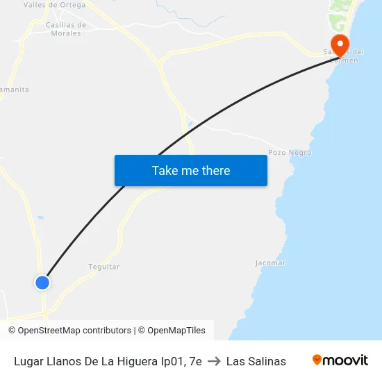 Lugar Llanos De La Higuera Ip01, 7e to Las Salinas map