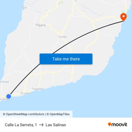 Calle La Serreta, 1 to Las Salinas map