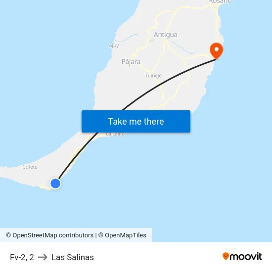 Fv-2, 2 to Las Salinas map