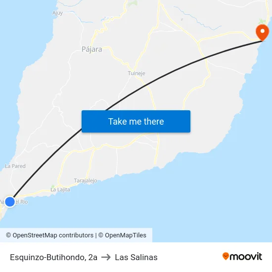 Esquinzo-Butihondo, 2a to Las Salinas map