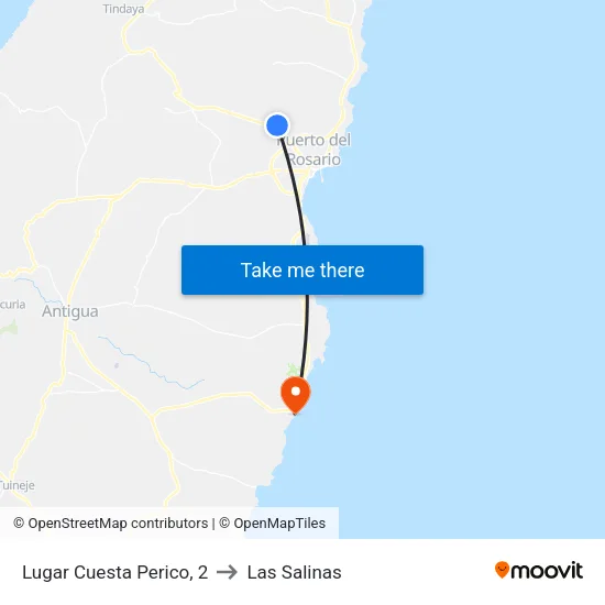 Lugar Cuesta Perico, 2 to Las Salinas map