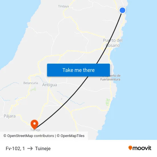 Fv-102, 1 to Tuineje map