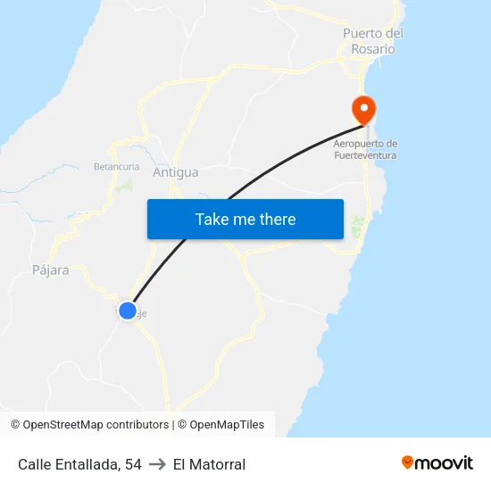 Calle Entallada, 54 to El Matorral map