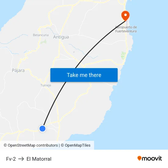 Fv-2 to El Matorral map