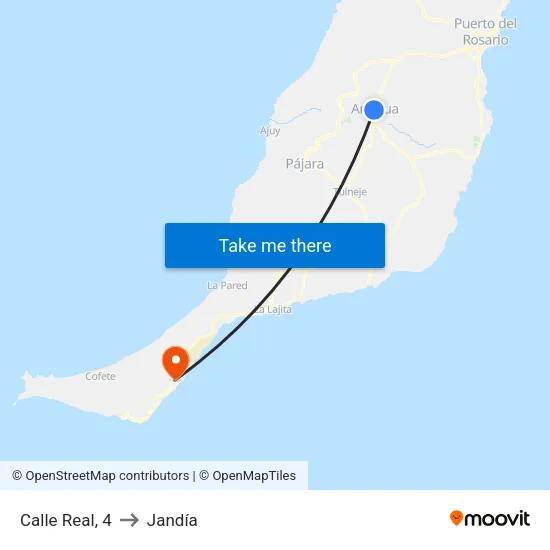 Calle Real, 4 to Jandía map