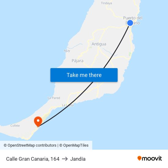 Calle Gran Canaria, 164 to Jandía map