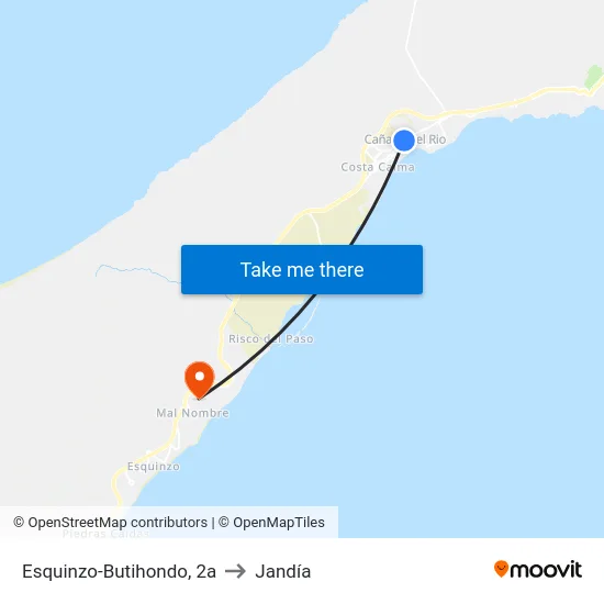 Esquinzo-Butihondo, 2a to Jandía map