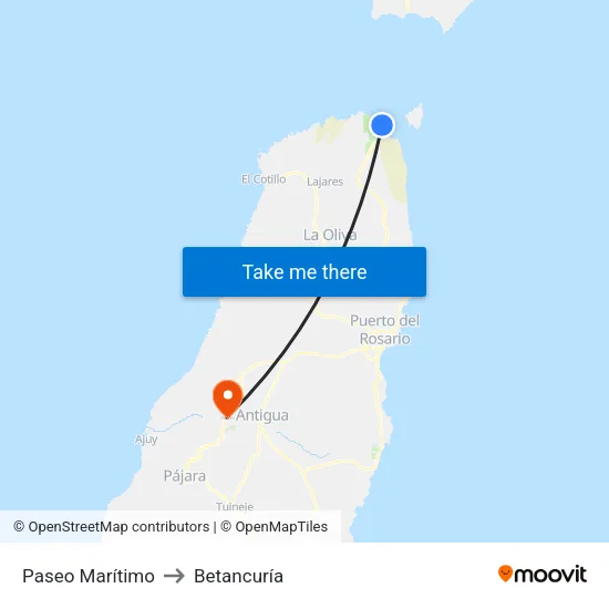 Paseo Marítimo to Betancuría map