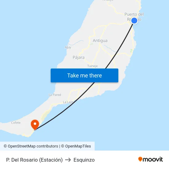 P. Del Rosario (Estación) to Esquinzo map