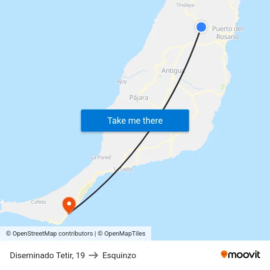 Diseminado Tetir, 19 to Esquinzo map