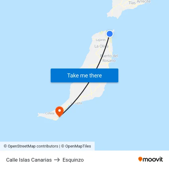 Calle Islas Canarias to Esquinzo map